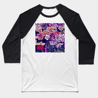 Dotty Floral Abstract Baseball T-Shirt